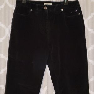 Belongings Black Straight Leg Pinwale Corduroy Pants (size 8)